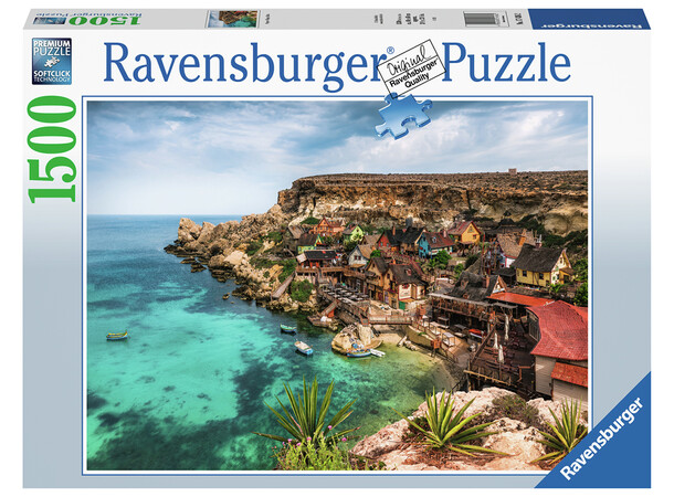 Popey Valley Malta 1500 bitar Pussel Ravensburger Puzzle 