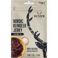 Renjer Reindeer Jerky med havsalt 25g Tørket Reinsdyrkjøtt snacks