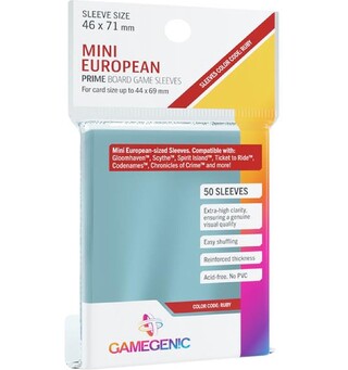Sleeves Prime Mini European x50 46x71 Gamegenic Kortbeskytter/DeckProtect