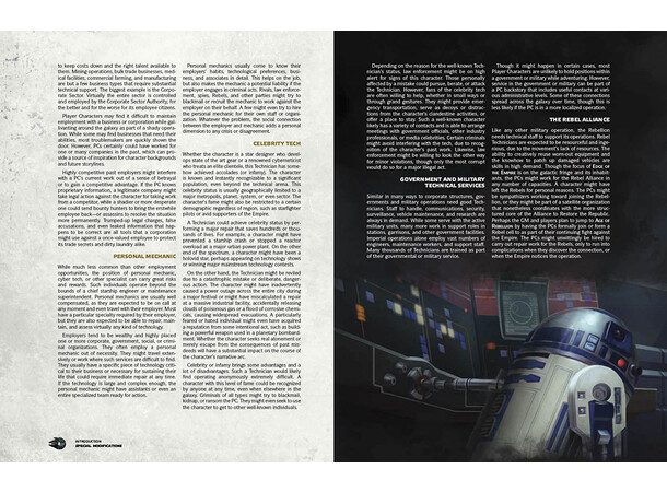Star Wars RPG EoE Special Modifications Edge of the Empire Roleplaying Game 
