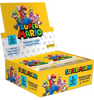 Super Mario Trading Card (Hel Eske) Samlekort 18 pakker á 8 kort 