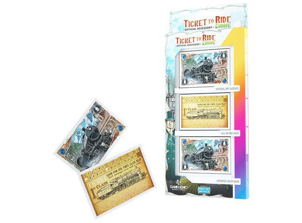 Ticket to Ride Europe Sleeves - 168 st Officiella kortskydd 