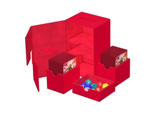 Twin Flip N Tray 160+ Rød Ultimate Guard - Monocolor 