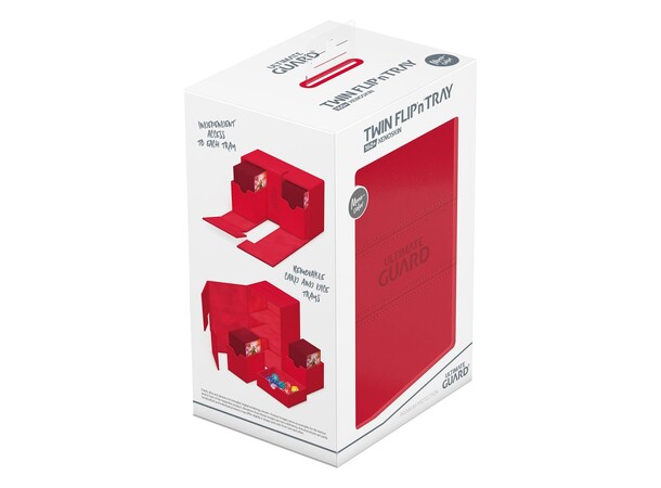 Twin Flip N Tray 160+ Rød Ultimate Guard - Monocolor 