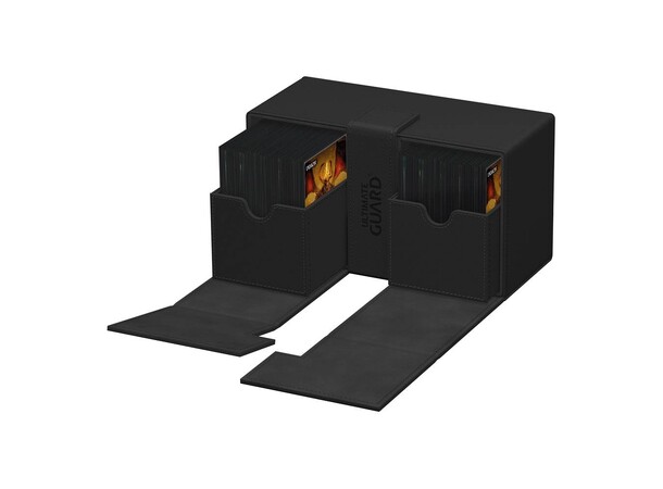 Twin Flip N Tray 200+ Svart Ultimate Guard - Monocolor 
