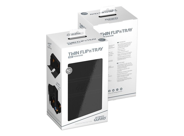 Twin Flip N Tray 200+ Svart Ultimate Guard - Monocolor 