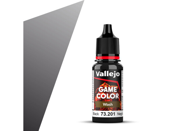 Vallejo Game Color Black Wash 18ml - Wash 