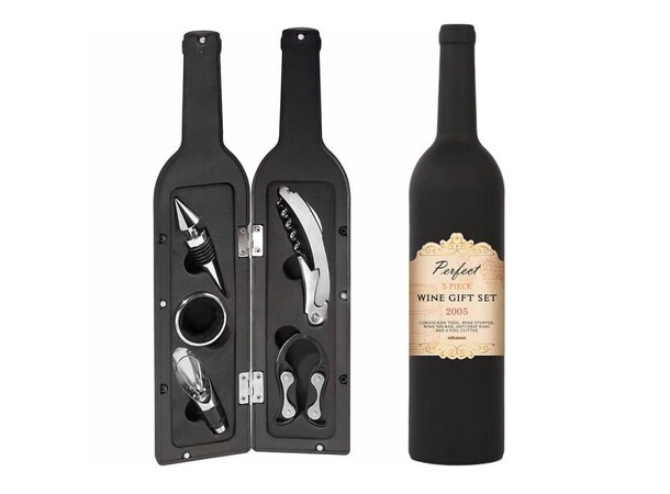 Vinflaske Gavesett - 5 deler Wine Gift Set