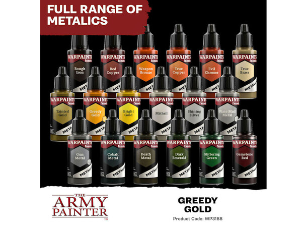 Warpaints Fanatic Greedy Gold Army Painter Metallic 