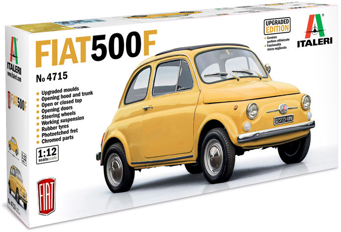 Fiat 500 F Upgraded Version Italeri 1:12 Byggesett