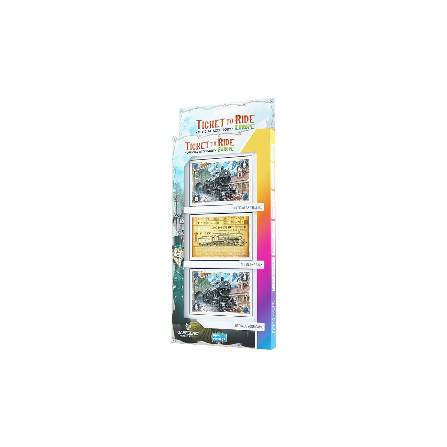 Ticket to Ride Europe Sleeves - 168 stk Offisielle kortbeskyttere