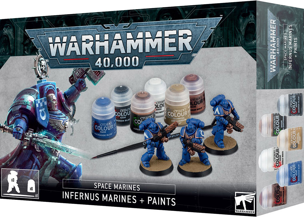 Space Marines Infernus + Paints Set