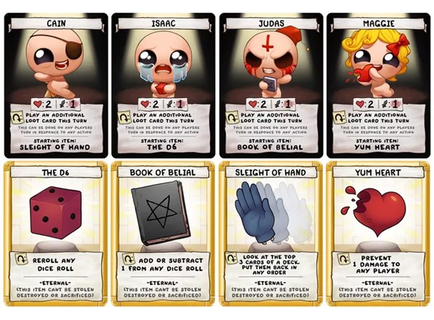 Binding of Isaac Four Souls Brettspill Second Edition 