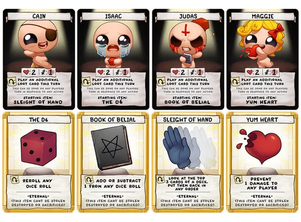Binding of Isaac Four Souls Brädspel Second Edition 