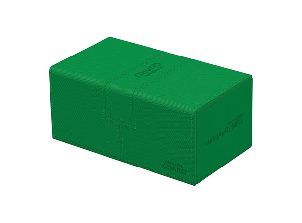 Deck Box Twin Flip Monocolor 200+ Grønn Ultimate Guard Flip n Tray XenoSkin