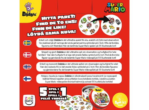 Dobble Super Mario Brettspill Norske regler 