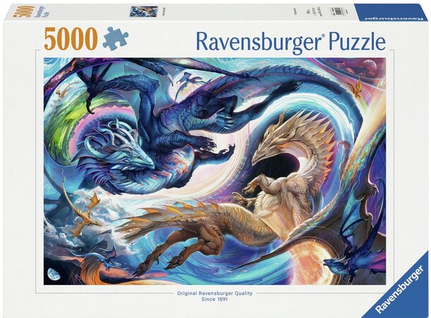 Dragon at Day & Night 5000 biter Puslespill - Ravensburger Puzzle 