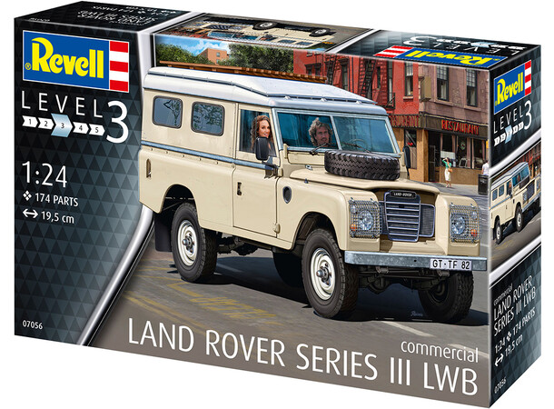 Land Rover Series III LWB Commercial Revell 1:24 Byggesett 