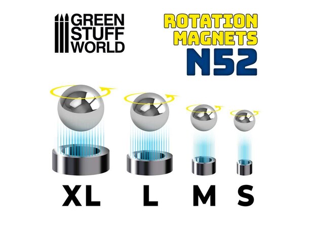 Magneter m/ rotasjon - Xtra Large Green Stuff World