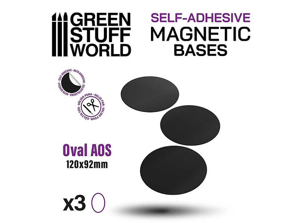 Magnetic Bases - 120x92mm (3 stk) Green Stuff World