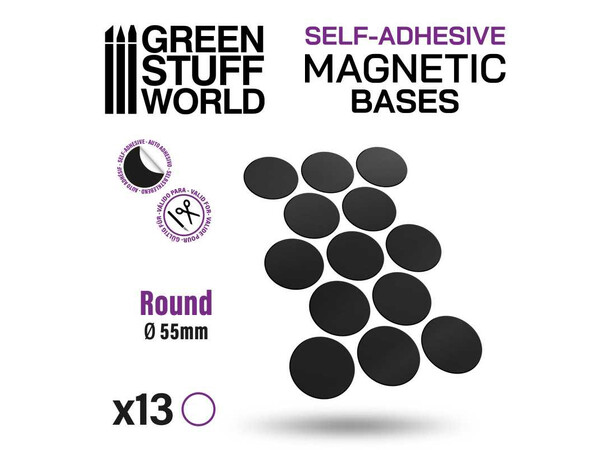 Magnetic Bases - 55mm (13 st) Green Stuff World 