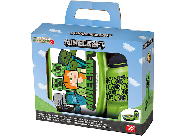 Minecraft Gavesett Matboks & Flaske