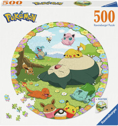 Pokemon Round 500 biter Puslespill Ravensburger Puzzle