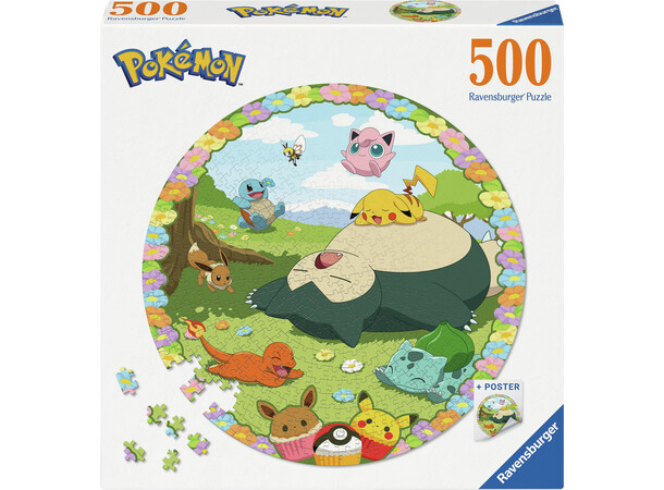 Pokemon Round 500 biter Puslespill Ravensburger Puzzle