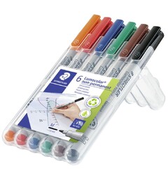 Raderbara pennar 1mm 6pack Pk. a 6 st Staedtler Lumocolor M-series