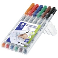 Raderbara pennar 1mm 6pack Pk. a 6 st Staedtler Lumocolor M-series