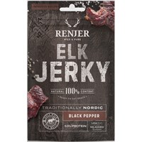 Renjer Elk Jerky med Svart Pepper 25g Tørket elgkjøtt snacks