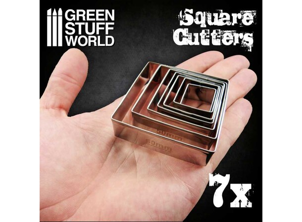 Squared Cutters for Bases (7 stk) Green Stuff World