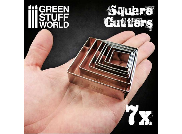 Squared Cutters for Bases (7 stk) Green Stuff World 