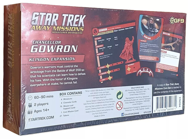 Star Trek Away Missions Gowron Expansion Utvidelse til Star Trek Away Missions 