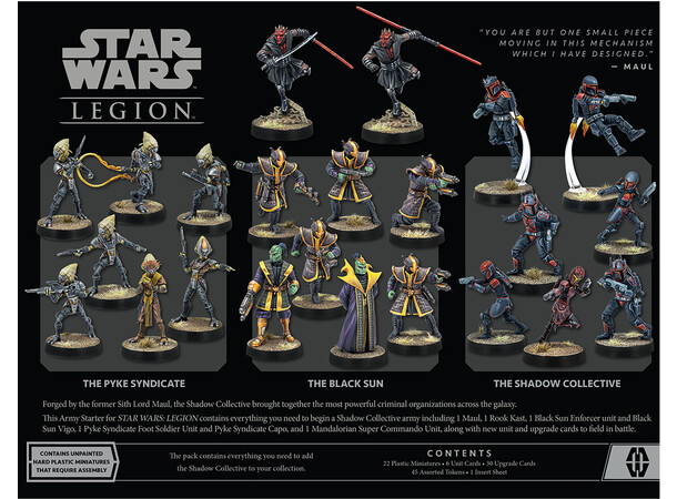 Star Wars Legion Shadow Collective Battle Force Starter Set 