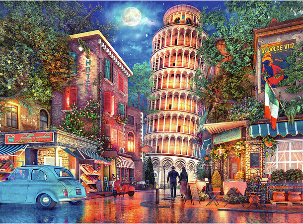 Streets of Pisa 500 biter Puslespill Ravensburger Puzzle