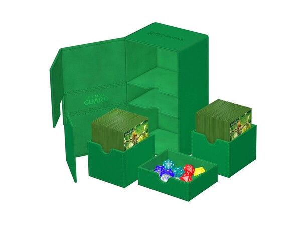 Twin Flip N Tray 200+ Grønn Ultimate Guard - Monocolor 