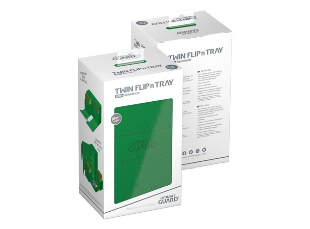 Twin Flip N Tray 200+ Grønn Ultimate Guard - Monocolor 