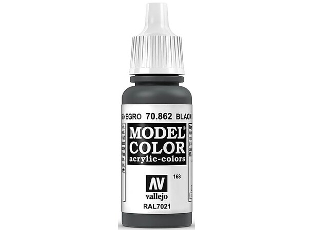 Vallejo Model Color Black Grey 17ml Tilsvarer 4752AP|4785AP|4795AP|4861AP
