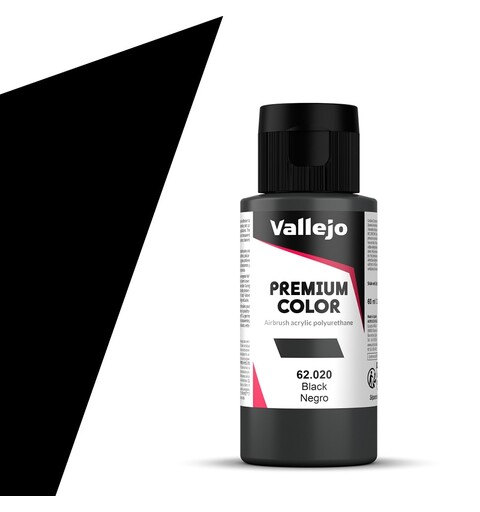 Vallejo Premium Basic Black 60ml Premium Airbrush Color