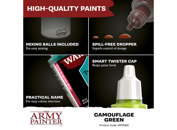Warpaints Fanatic Camouflage Green Army Painter
