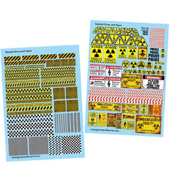 Waterslide Decals - Caution Strips/Signs Green Stuff World