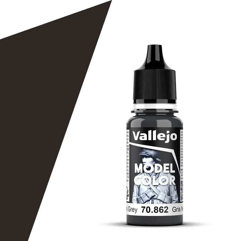 Vallejo Model Color Black Grey 17ml Tilsvarer 4752AP|4785AP|4795AP|4861AP