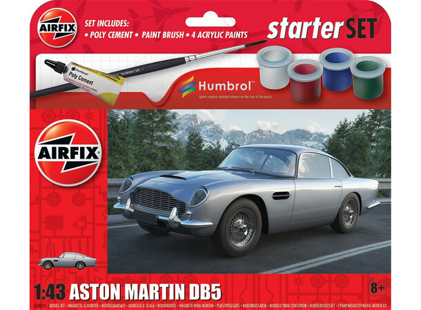Aston Martin DB5 Starter Set Airfix 1:43 Byggesett 11 cm