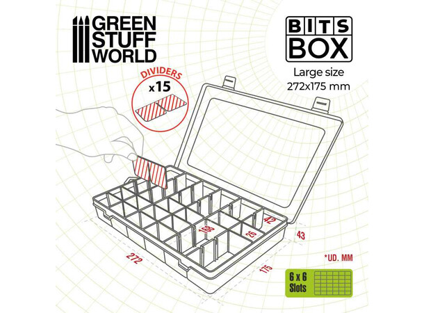 Bit Box Oppbevaringsboks - Large Green Stuff World 