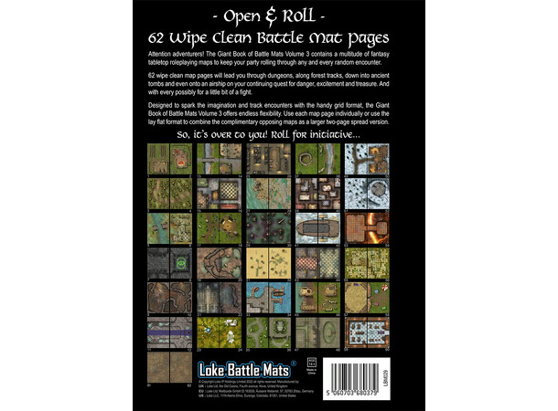 Book of BattleMats GIANT VOL.3  60 sidor Spiralbunden - 2,5 cm rutnät 