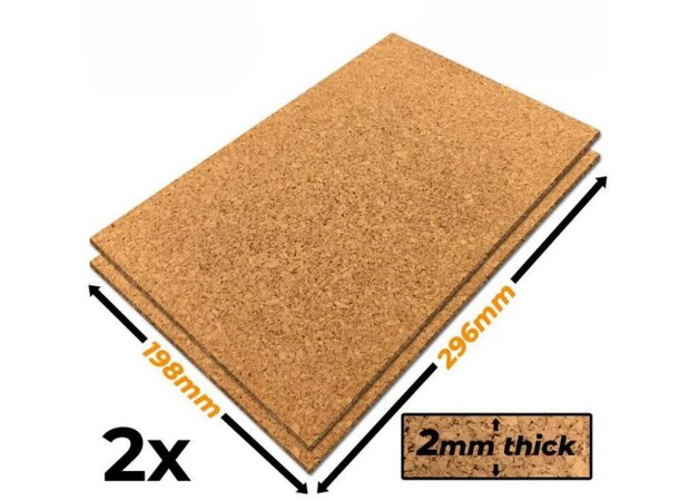 Cork Sheet 198x296mm (2 st) Green Stuff World 
