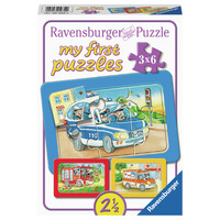 Djur i aktion Pussel 3x6 bitar Ravensburger My First Puzzles