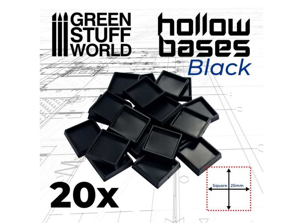 Hollow Plastic Bases 25mm Green Stuff World - Passer til Old World