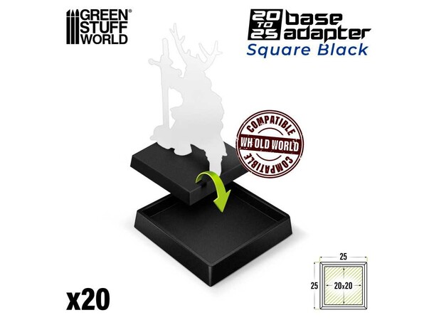 Hollow Plastic Bases 25mm Green Stuff World - Passer til Old World 
